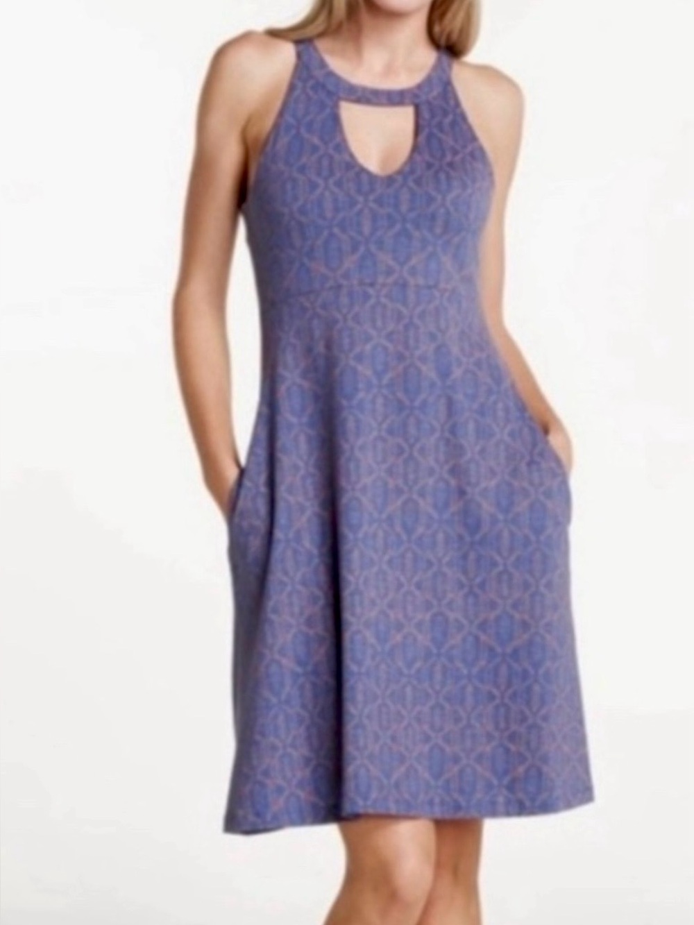 Toad&Co Avalon A-line Dress Size M Cutout Keyhole
